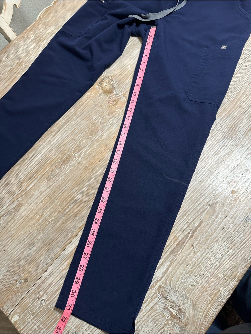 Figs Yola High-Rise Slim Scrub Pant Navy Blue Sz M Tall - Picture 14 of 14